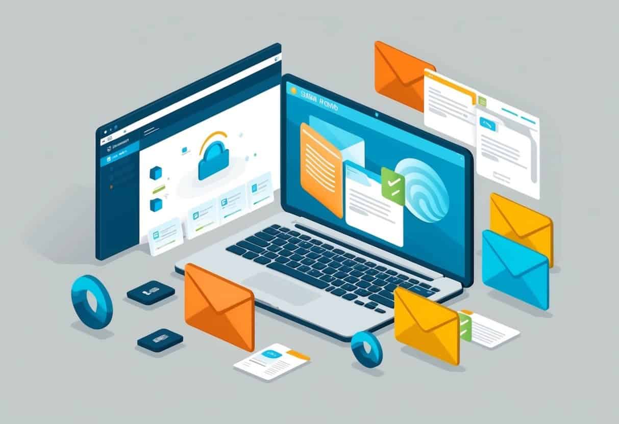 A computer program identifies and sorts incoming emails, separating spam from legitimate messages
