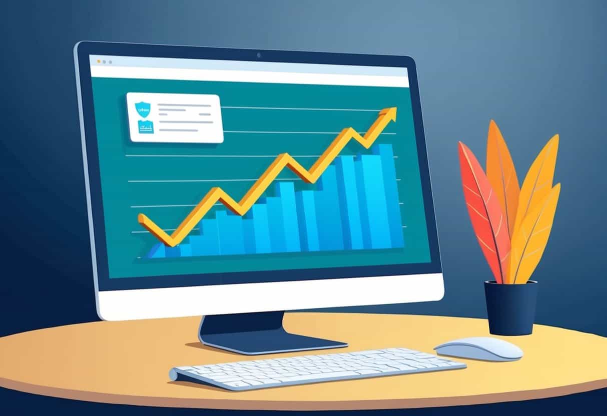 A computer screen displaying a graph with a sharp